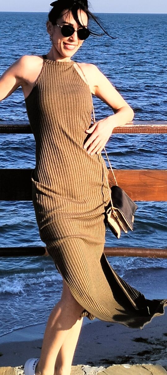 Платье zara рубчик