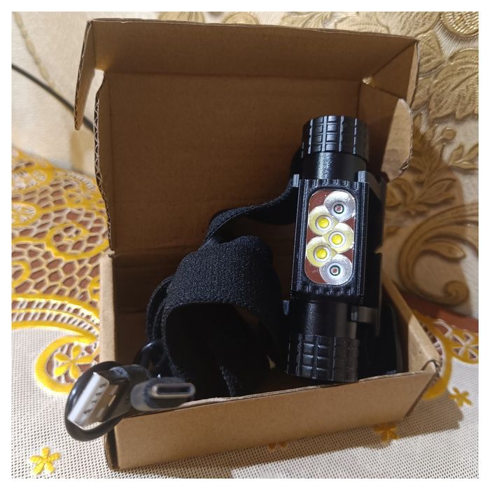 Фонарь налобный BORUiT H05R (с красным светом) на АКБ Li-ion 18650 /