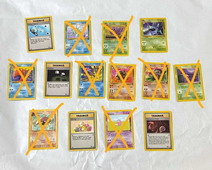 Cartas Originais Pokémon TCG -  Edição Fossil