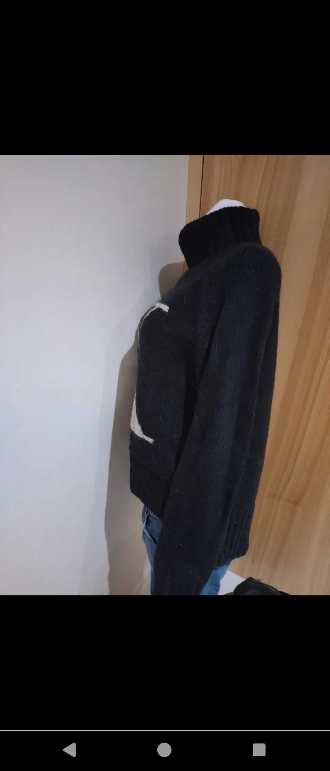 Calvin klein gruby  bardzo sweter.cieply