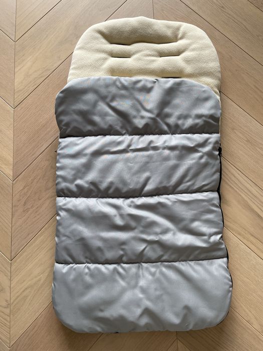 Śpiworek do wózka/sanek szary polarowy 85 cm