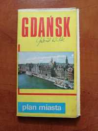 Plan miasta Gdańsk. Stara mapa z 1980 r.