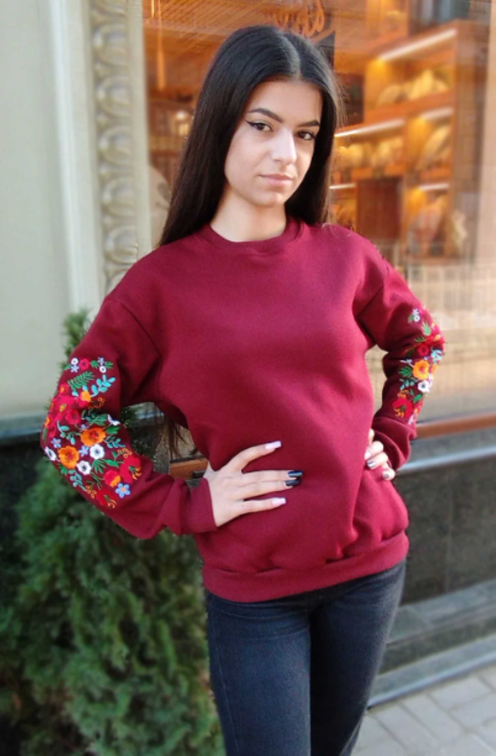 Жіночий в'язаний светр, Флісовий светр, Кардиган, Светр з вишивкою