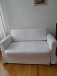 Sofa Biała 150x100x50cm rozkładana
