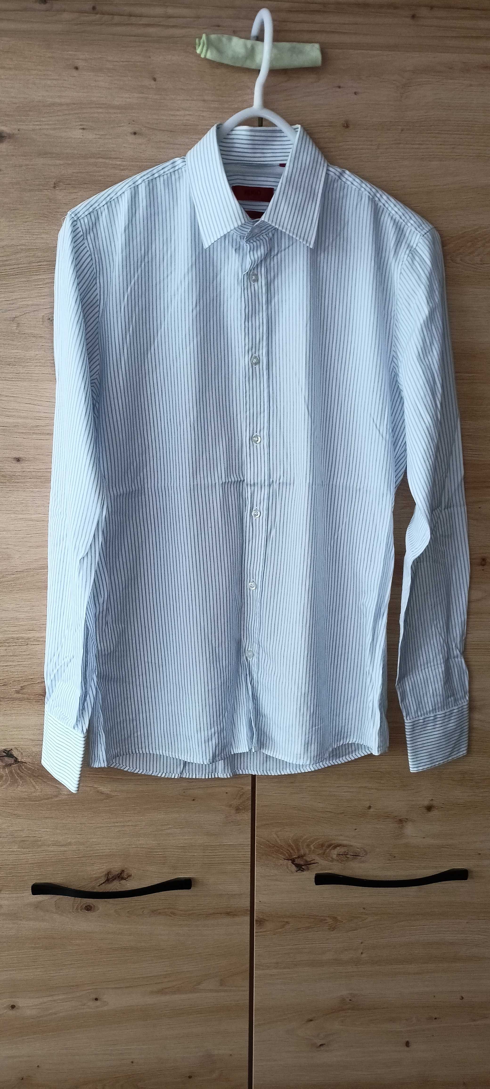 Klasyczna koszula w paski Hugo Boss slim line 100% bawełna