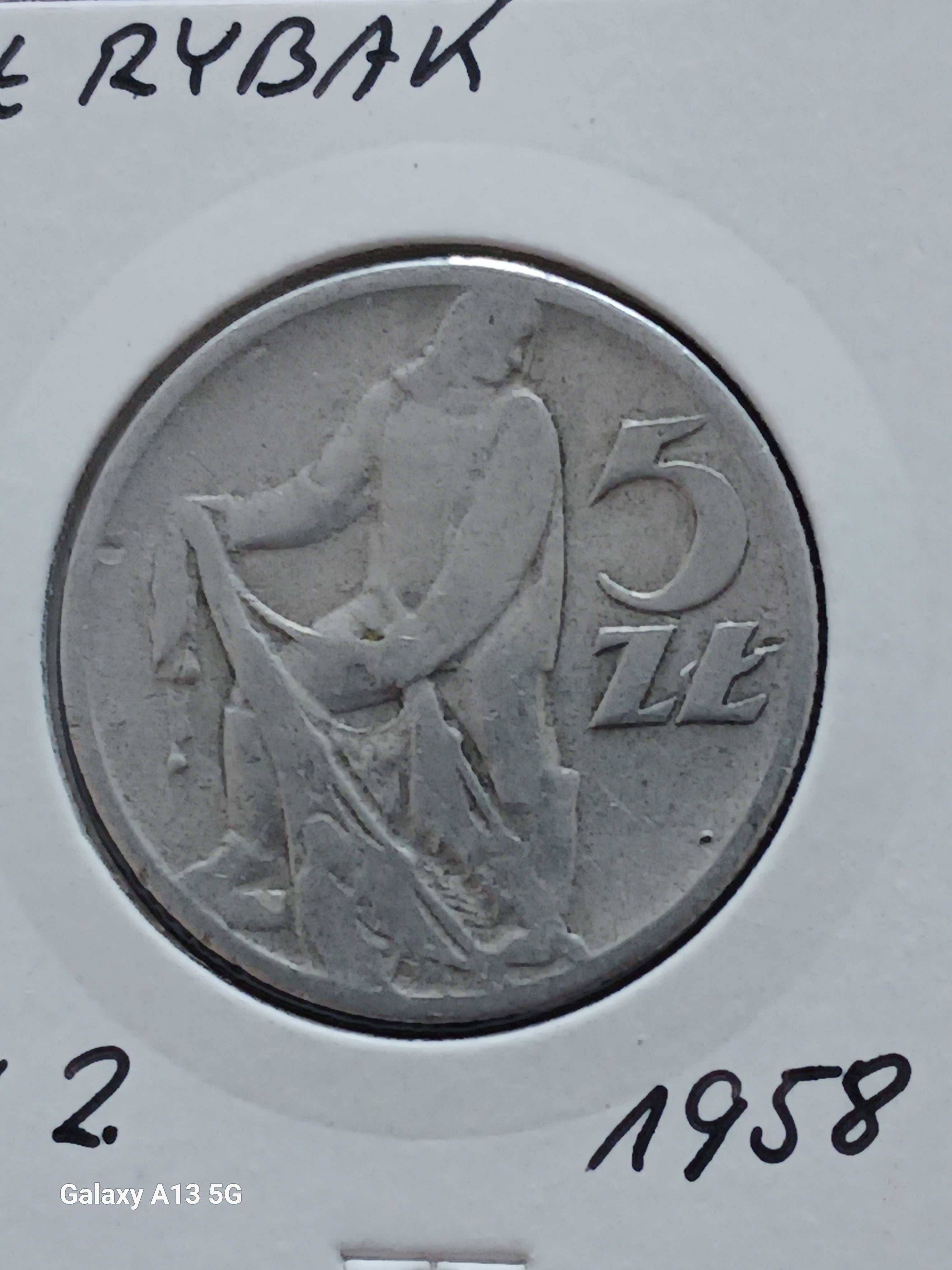 5 Złotych Rybak 1958 r. - nr 2 - Ładne - rzadkie