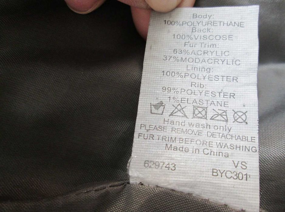 River Island kurtka skórzana szara  eco skóra 6 XS XXS