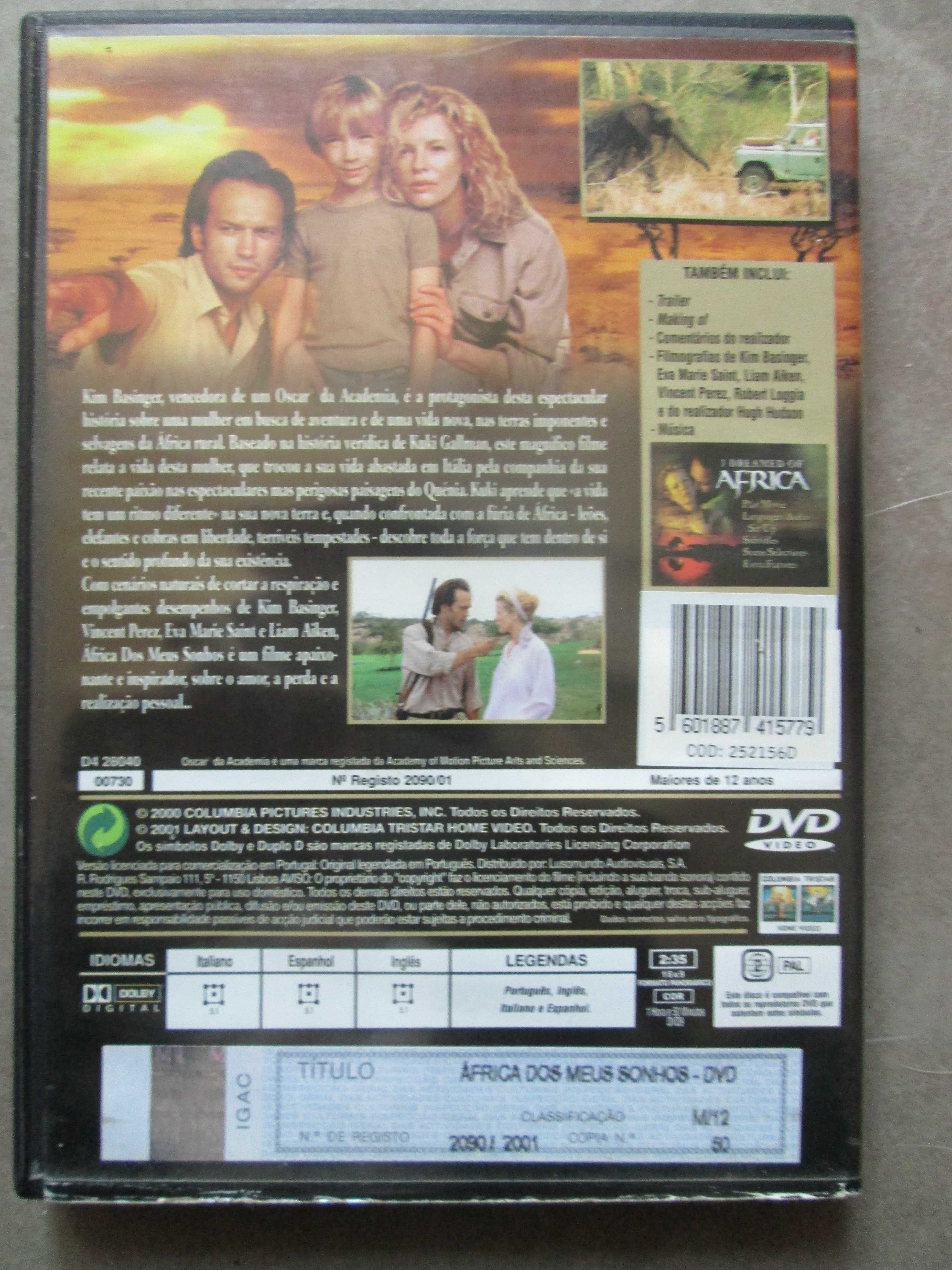 DVD África dos Meus Sonhos - Liam Aiken , Vincent Pérez, Kim Basinger