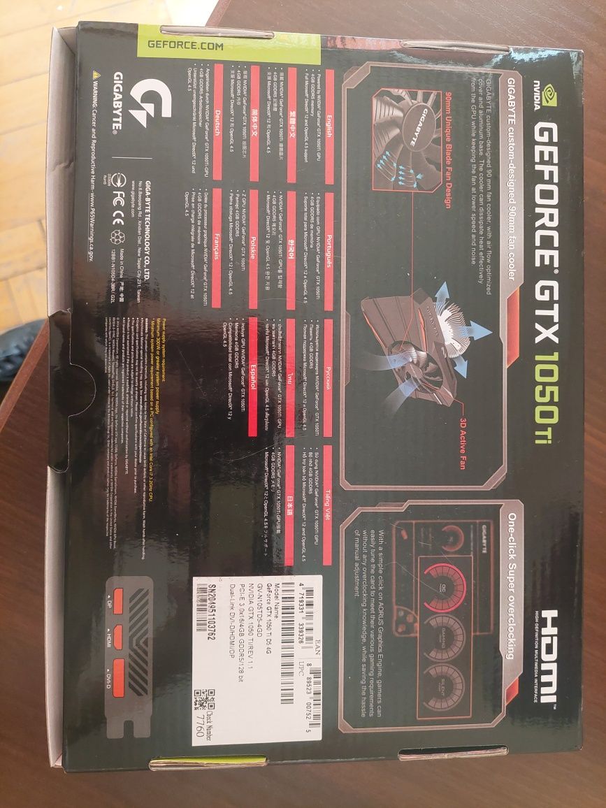 Gigabyte Geforce GTX 1050 Ti