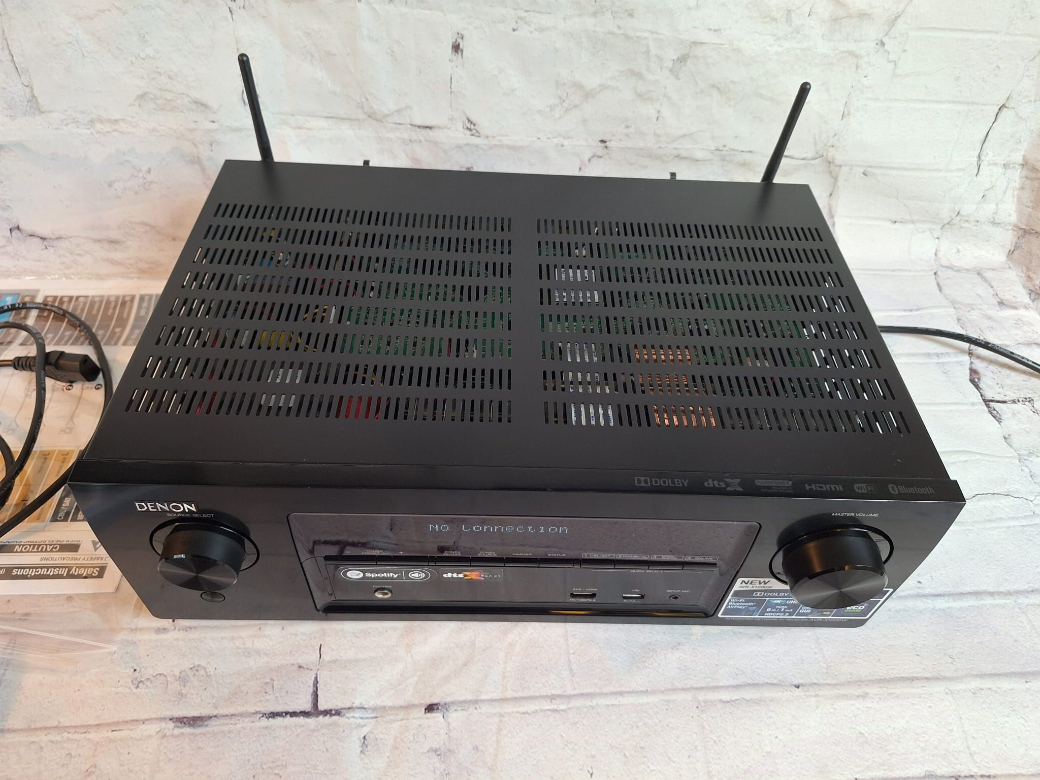 Amplituner 7.2 Denon AVR-X1200 Wi-Fi BT HDMI 4K60P Atmos  Spotify