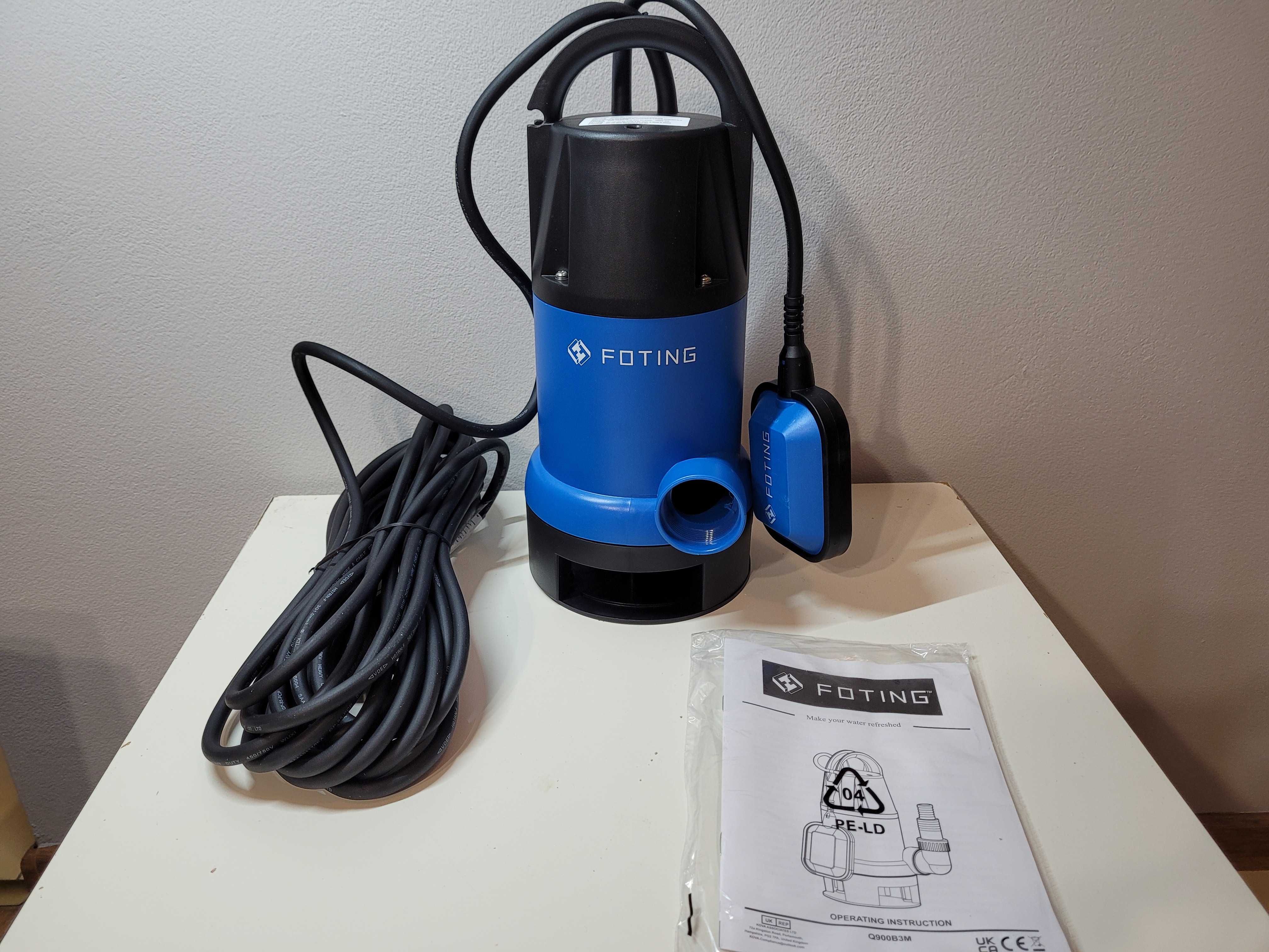 Pompa do wody, zanurzeniowa, zatapialna FOTING 900W 14000l/h