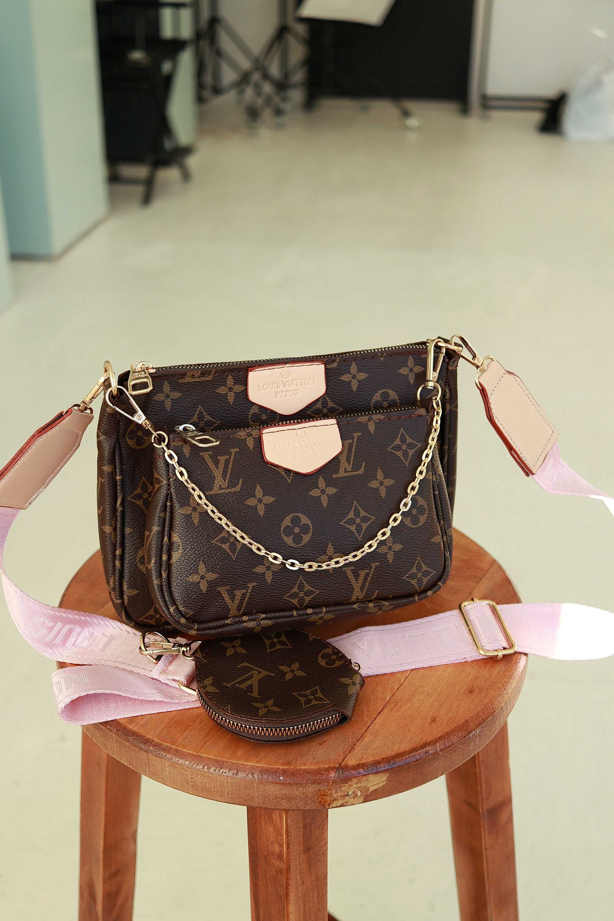 Женская сумка Louis Vuitton 3 в 1 через плечо Луи Виттон