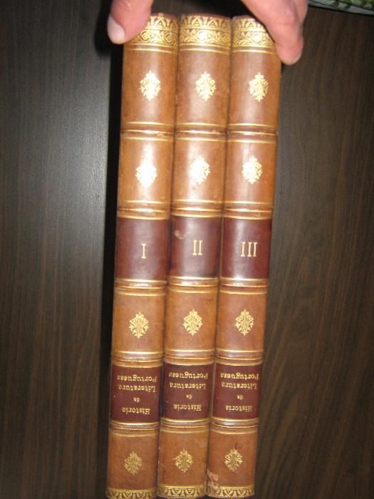 Livros datados 1929 raros da historia da literatura portuguesa (3vol)