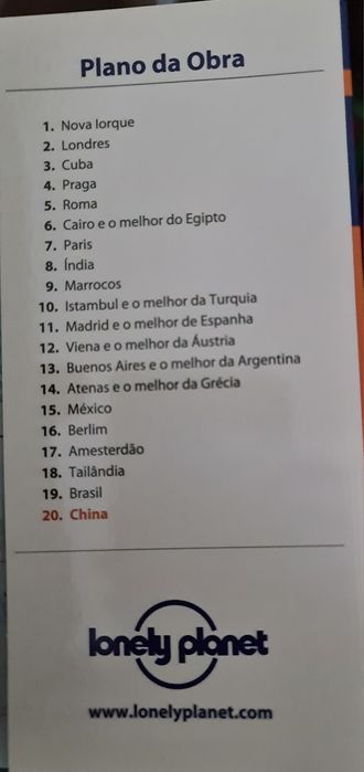 20 Guias de Turismo e Mapas da Lonely Planet. Novos