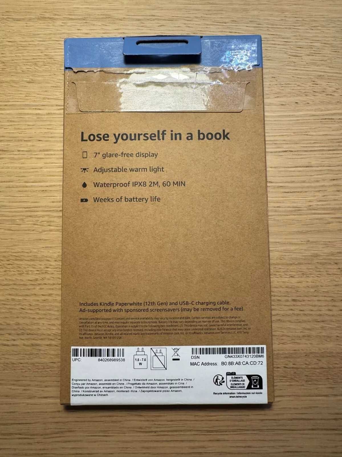 Електронна книга Amazon Kindle Paperwhite 12th Gen. 2024 16Gb Black