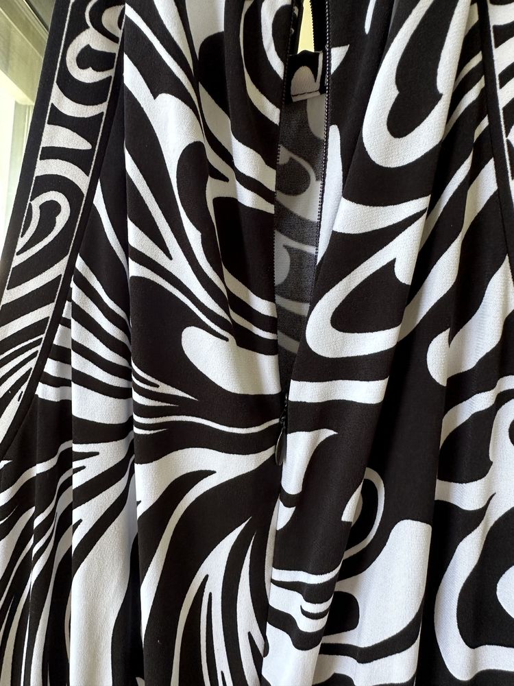 Vestido maxi Michael Kors print preto e branco