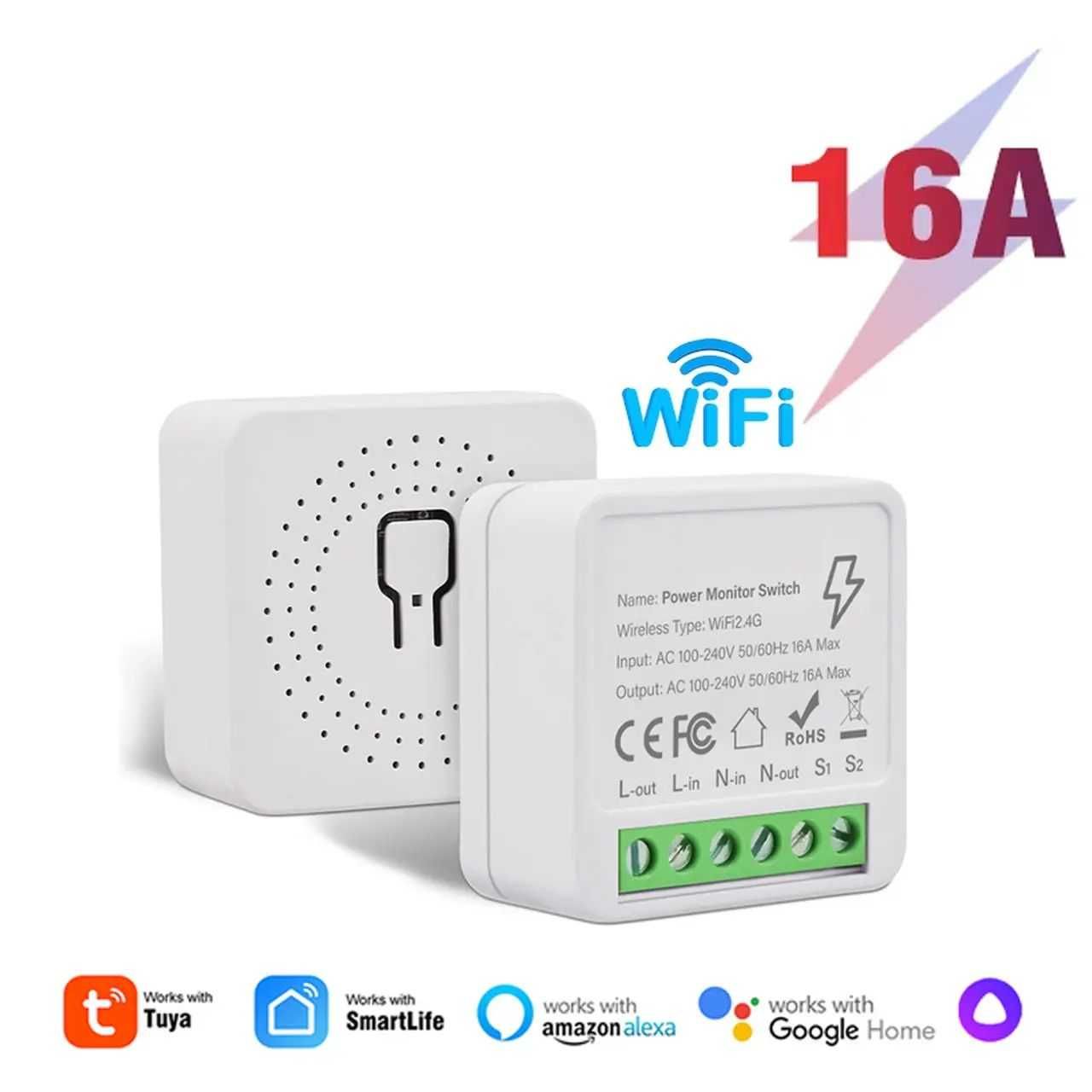 Мини Wifi реле беспроводной выключатель с таймером Smart House 16A