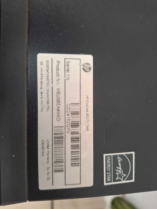 Komputer HP Elitedesk 800 i5 4570 8GB RAM 120 GB SSD Win10PRO