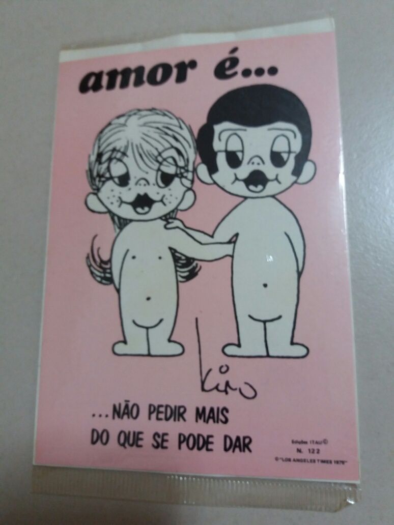 Postal dos Anos 70 - Amor é... - Edições ITAU (selado)