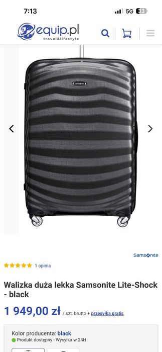 Walizka Samsonite Lite-Shock (American Tourister, Delsey)