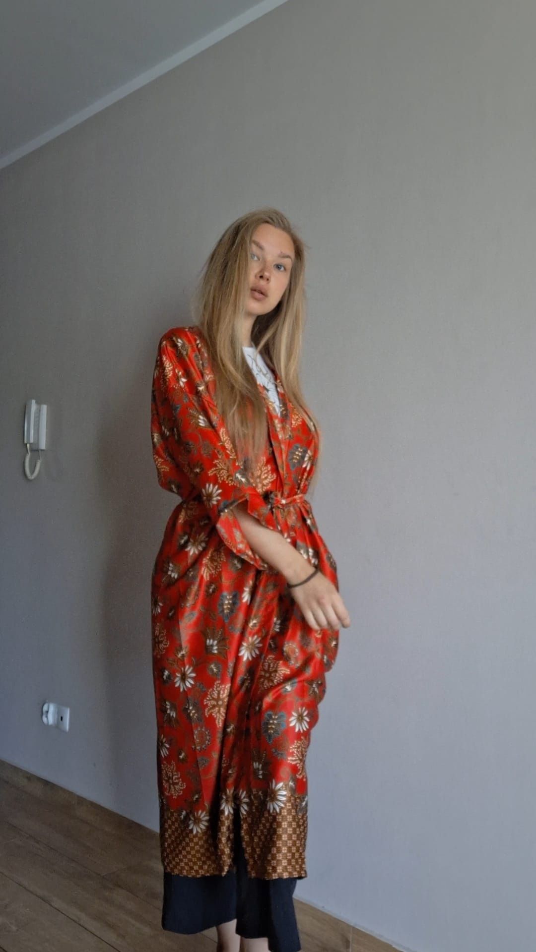 Nowe Kimono z jedwabiu z Bali, orientalne , egzotyczne ,  szlafrok