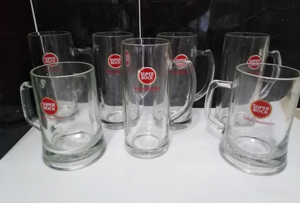 Canecas de Cerveja Super Bock 0,5 lt + 1 Copo 20 cl.