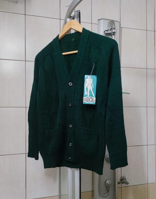 sweter sweterek M Chantal wełniany bawełniany wool baumwole zielony ci