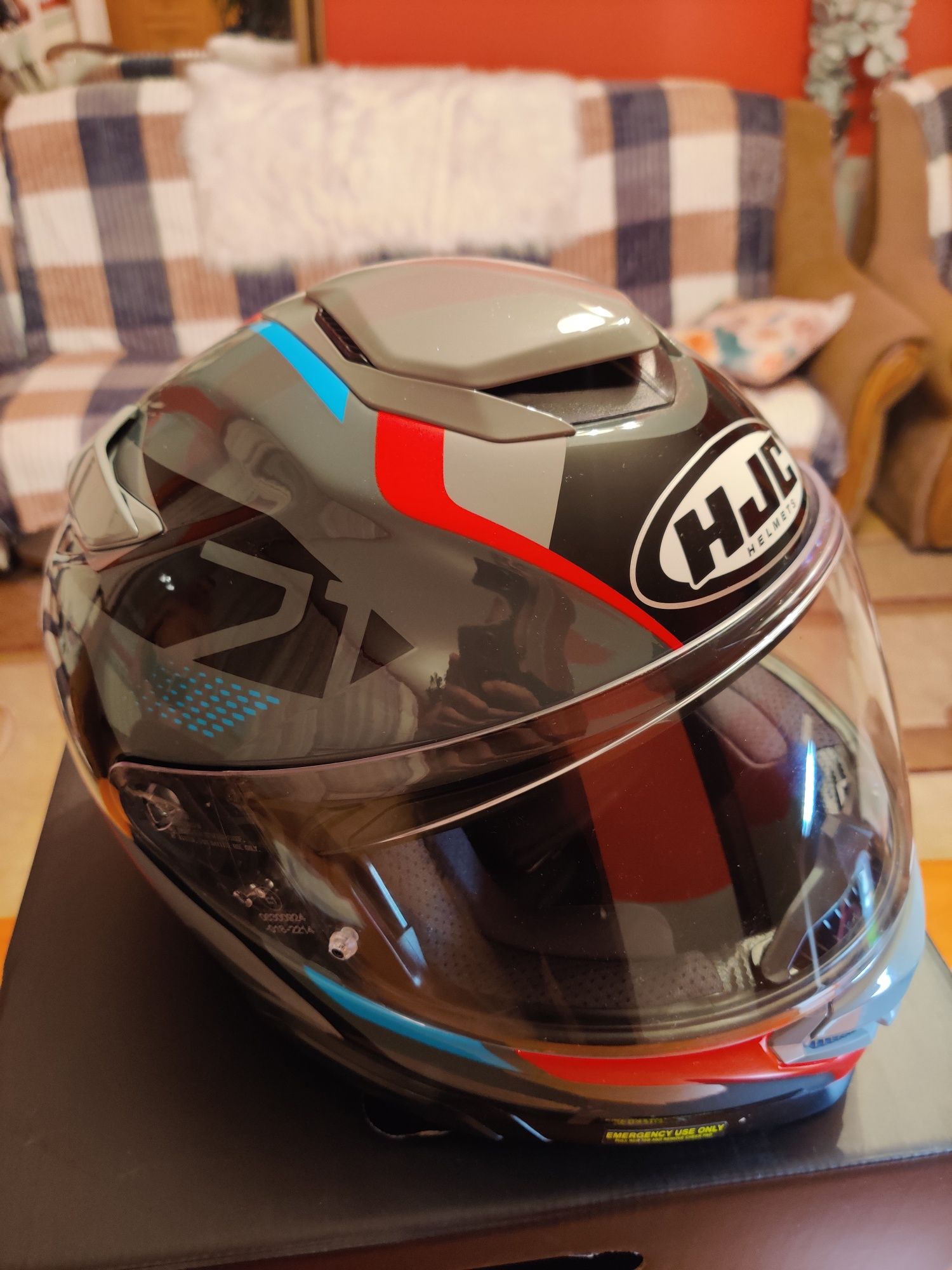 Kask HJC RPHA 71 HAPEL Grey/Red, rozm L | jak NOWY, GWARANCJA