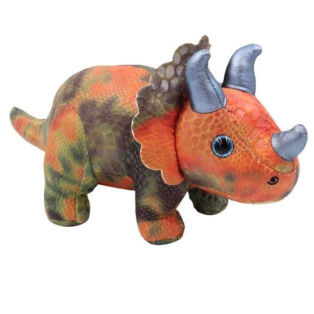 М'яка іграшка динозавр трицератопс помаранчевий