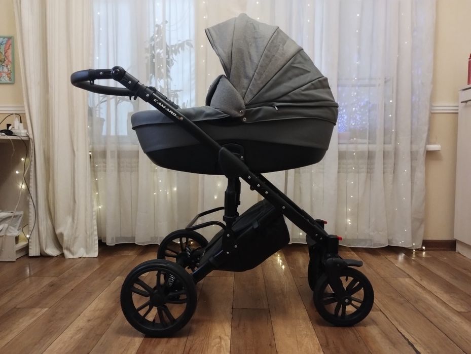 НОВАЯ Коляска 2в1 Alis Camaro ЭКО-КОЖА,Двойная Амортизация, Шасси 60см