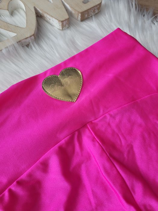 Leginsy Lycra La Diva róż neon  klamra lew polski producent