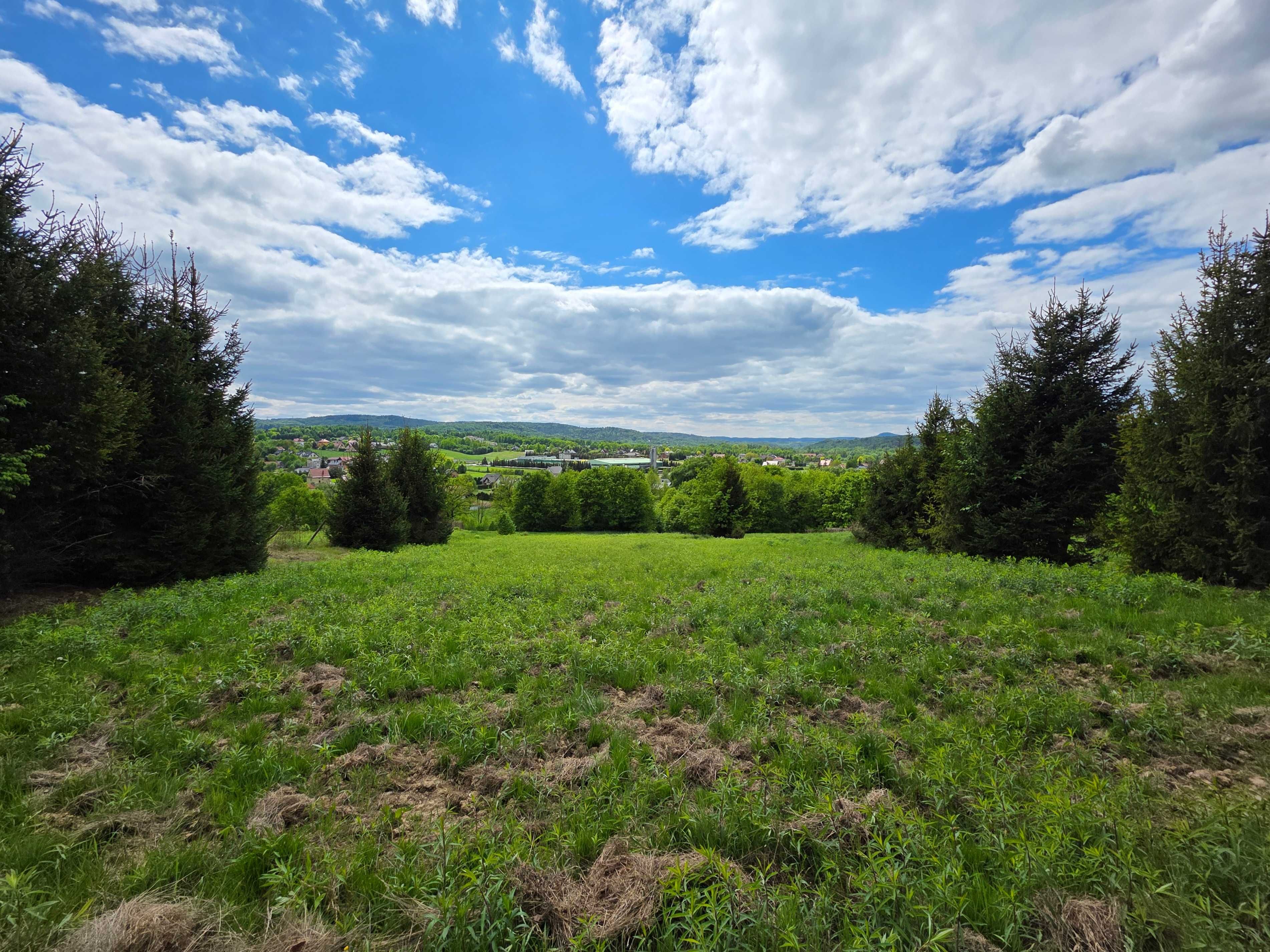 Widokowa działka w całości budowlana 17Ar/ Głogoczów/ 10km od Krakowa
