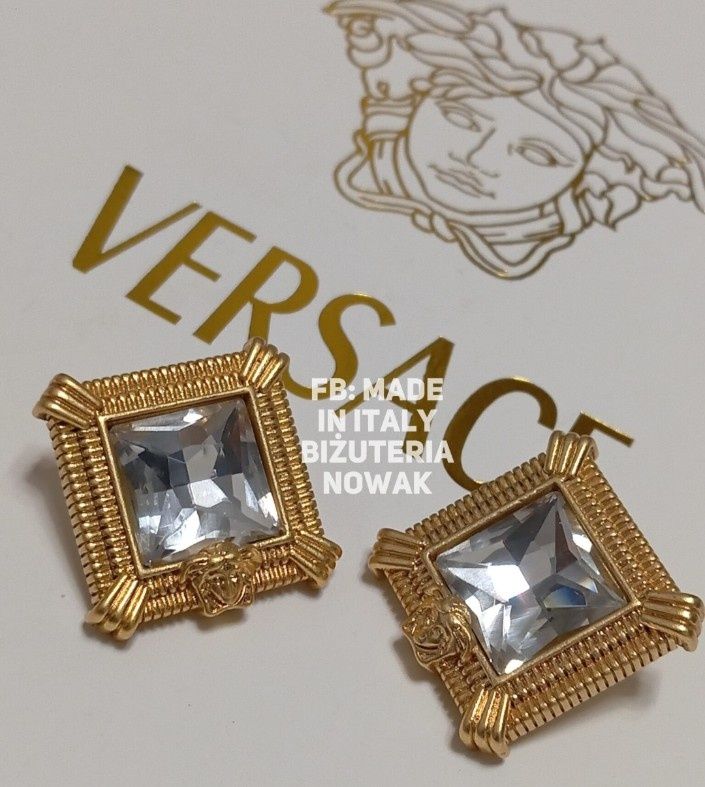 Kolczyki z głową meduzy Versace crystal earrings