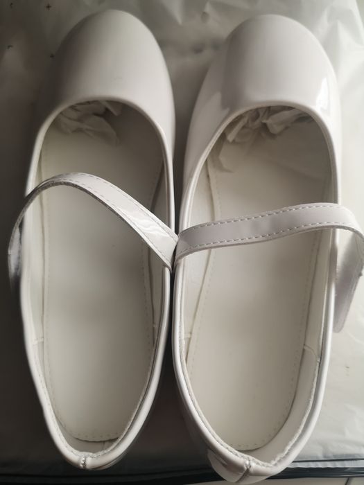 Sapatos menina Branco brilhante