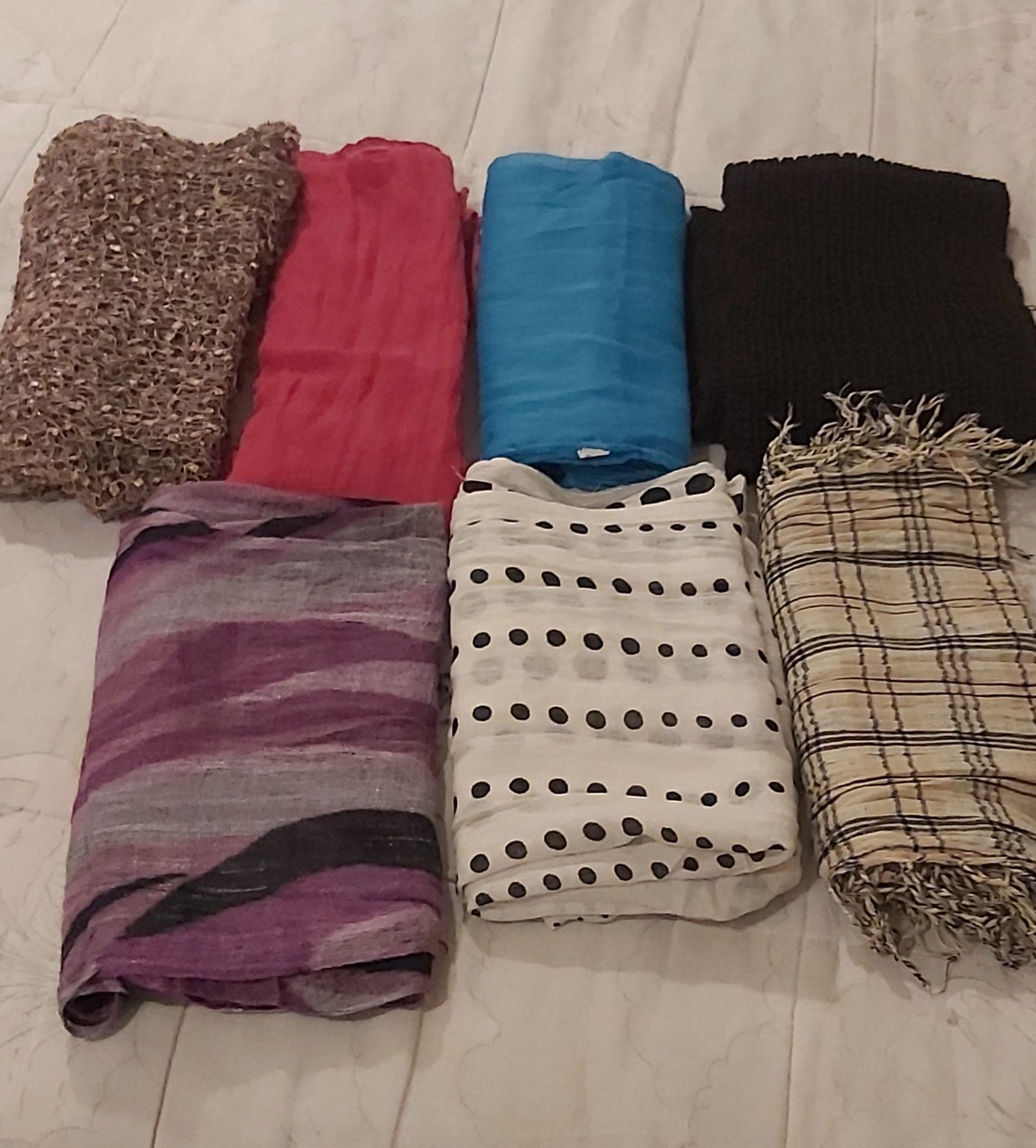 Lenços de varias cores