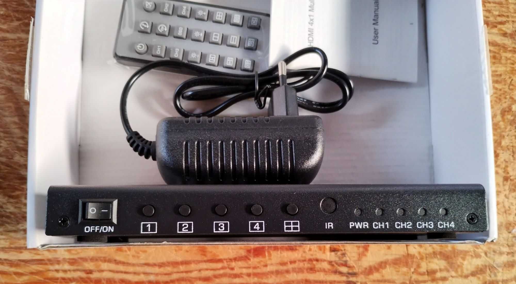 Hdmi 4X1 Multi-Viewer Switch Rozgałęźnik Jeden Ekran Z 4 Kamer