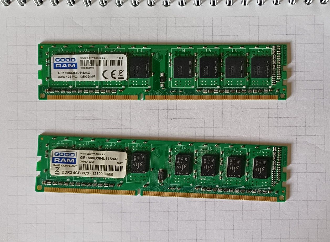 Оперативна памʼять Goodram DDR3-1600 4096MB PC3-12800 2шт