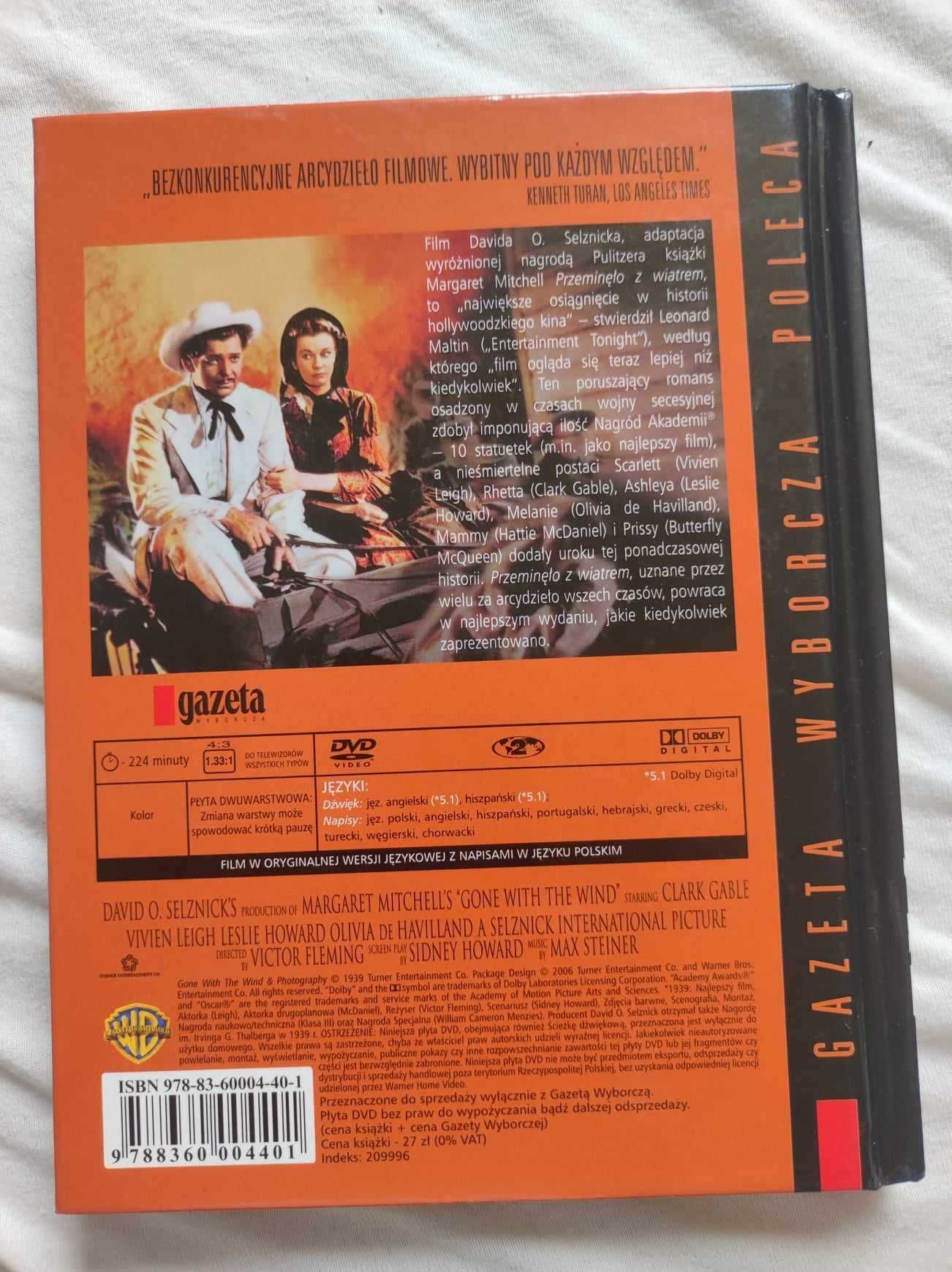 Przeminęło z Wiatrem Film DVD CD - klasyki filmowe