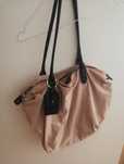 Saco bege em tecido, marca Zara
