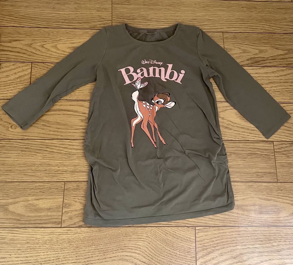 Bluzka ciążowa t-shirt ciążowy bambi Disney C&A S