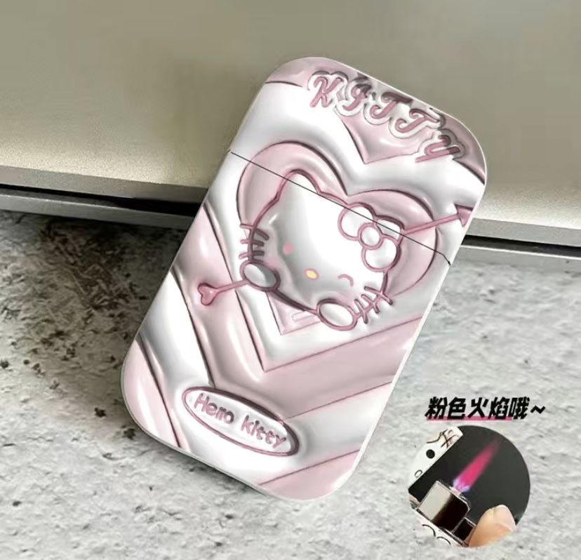 Зажигалка хеллоу Китти hello kitty розовое пламя