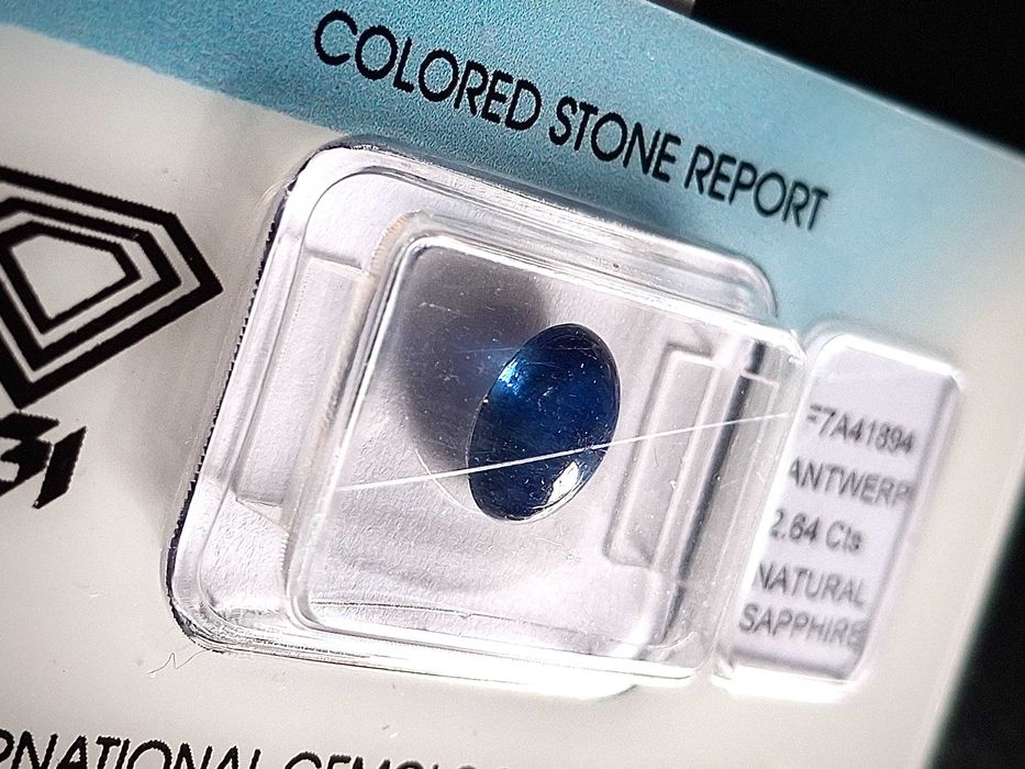 Safira 2.64ct + certificado IGI
