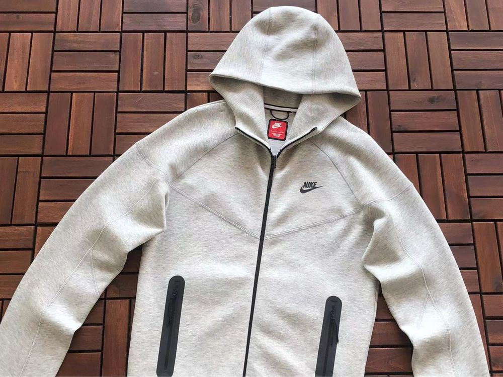 Зіп худі Nike tech fleece сіра 2024 М-ХХL найк