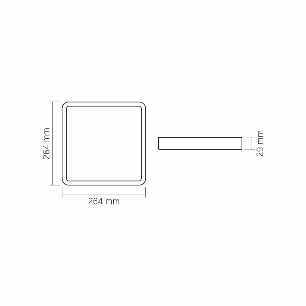 Oprawa natynkowa LED biała kwadrat panel 12W/18W/24W 4000K