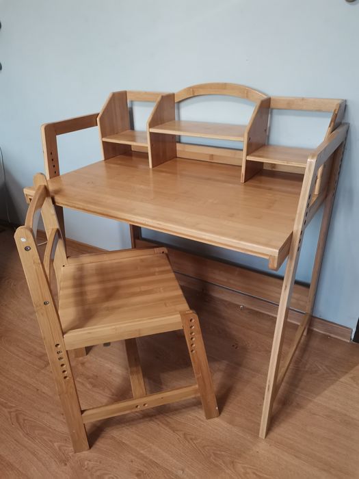 Biurko regulowane bambusowe