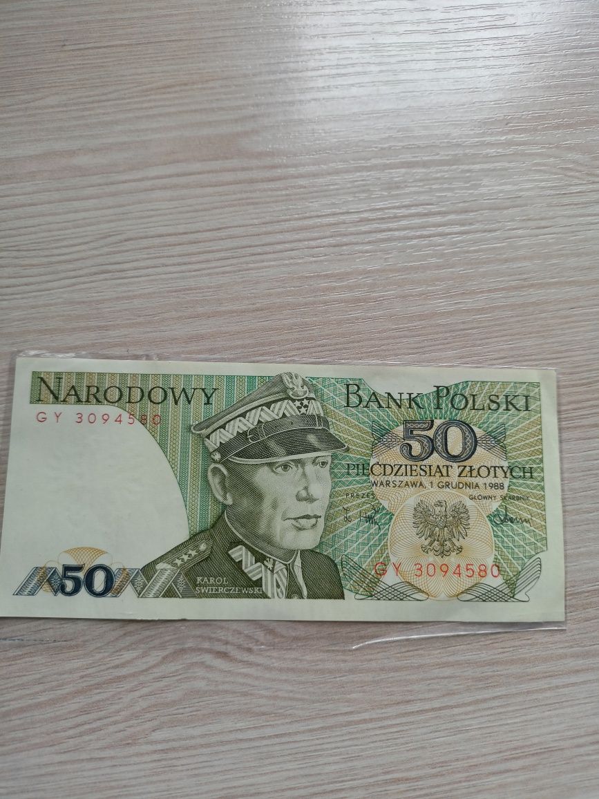 Banknot 50 zł rok 1988