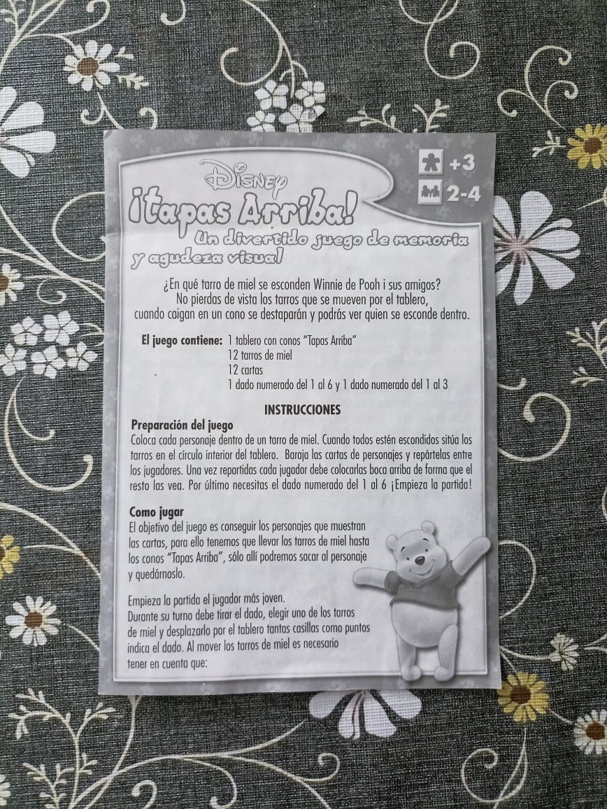 Jogo de tabuleiro "Tapas Arriba" Winnie the Pooh