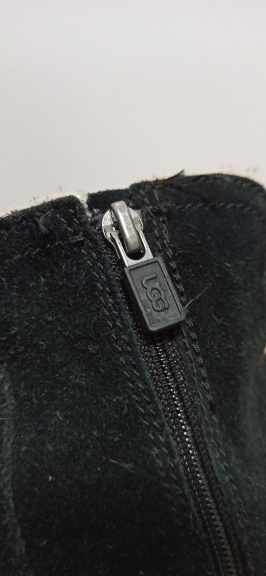 Botki dziewczęce UGG Cecily 32,5 czarne zamszowe zamsz Ankle Boots