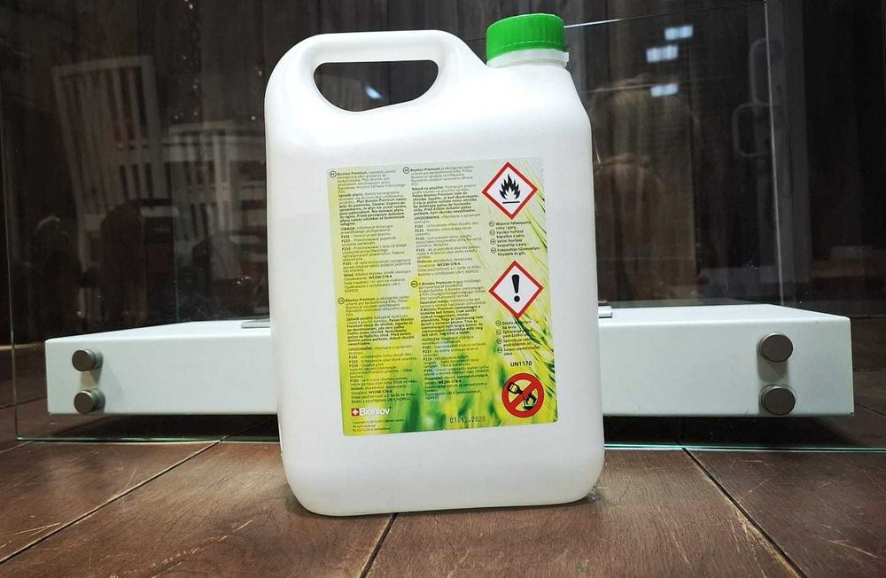 Biokominek wolnostojący HOTEL biały certyfikat TÜV, KRATKI