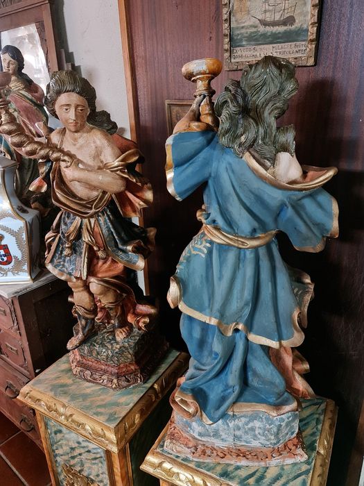 Par de Serafins Madeira Arte Sacra